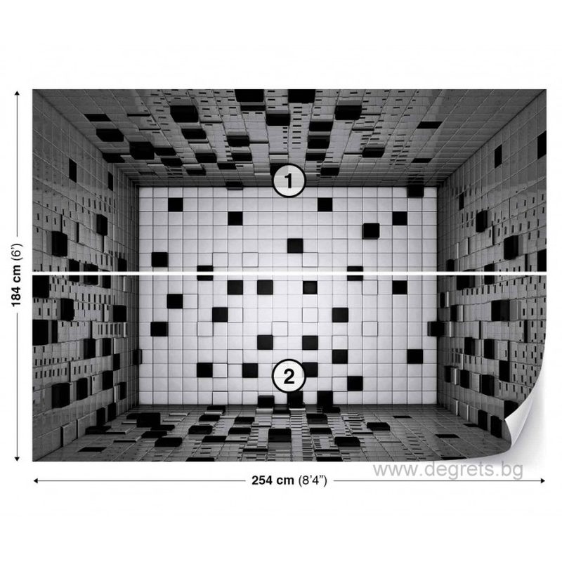 Фототапет Абстракция квадрати 3D